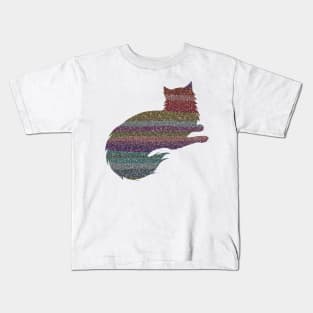 Rainbow Glitter Cat Kids T-Shirt